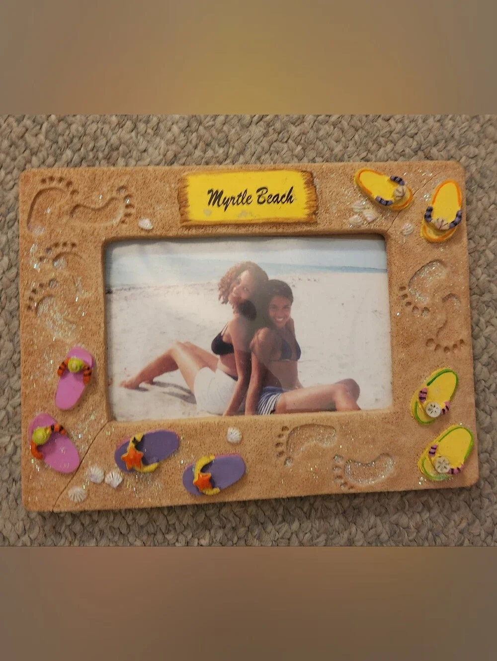 Myrtle Beach Sand-Themed Photo Frame